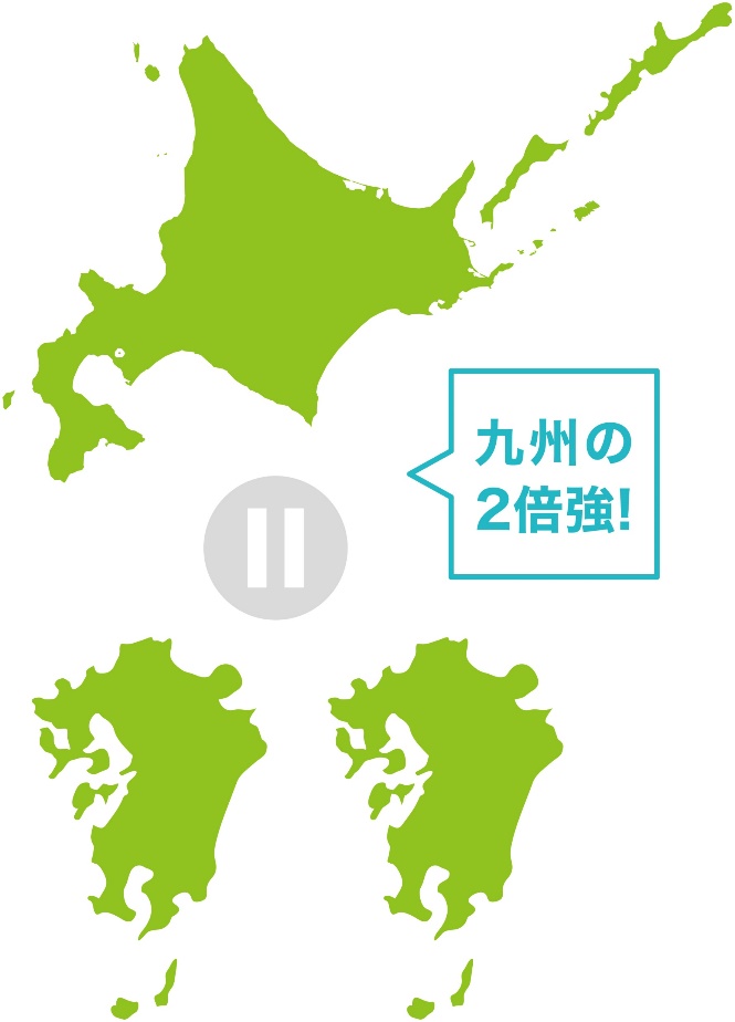 北海道の面積 454km2 北海道教育旅行